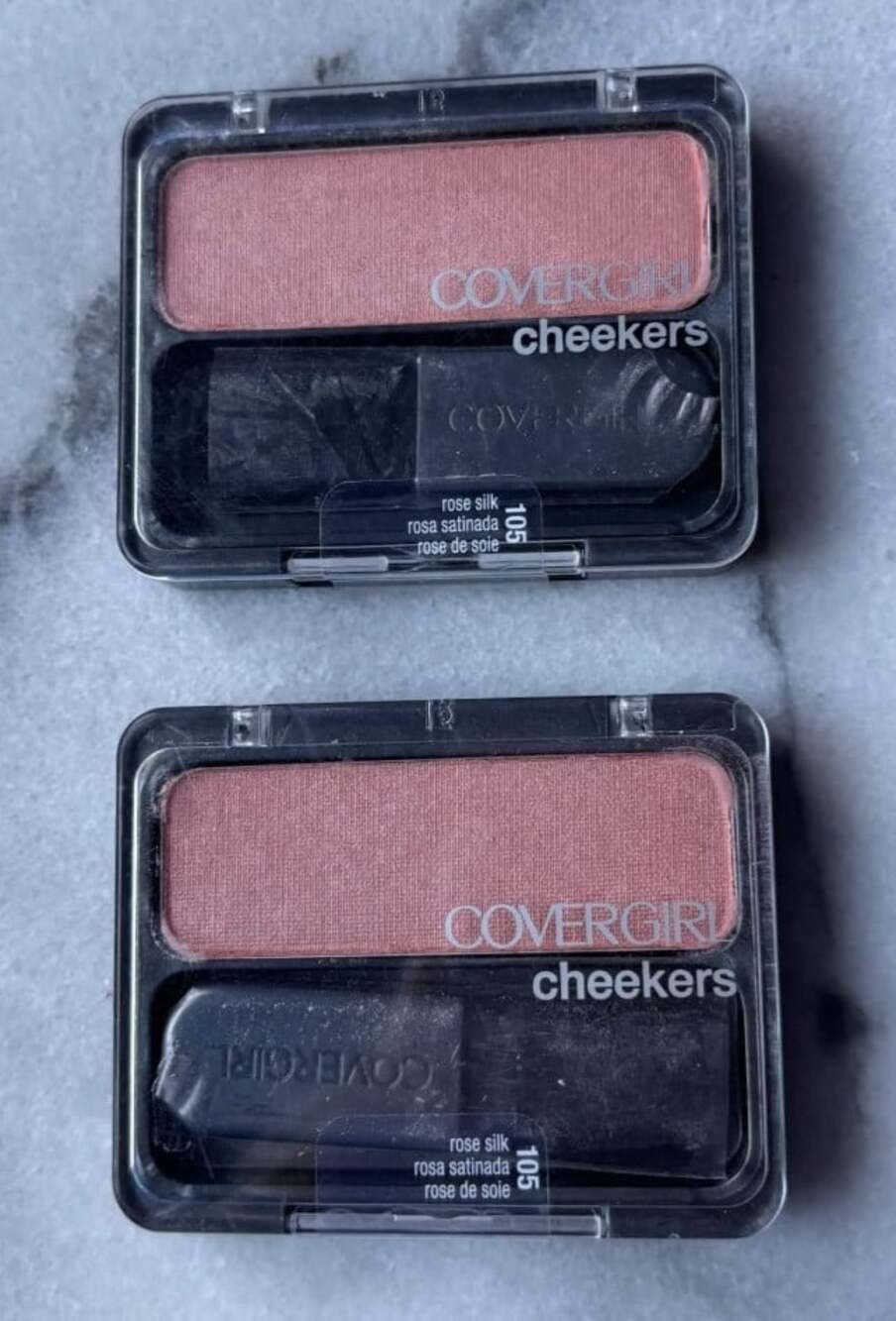 Covergirl Cheekers Blush Single Rose Silk 105 Lot of 2